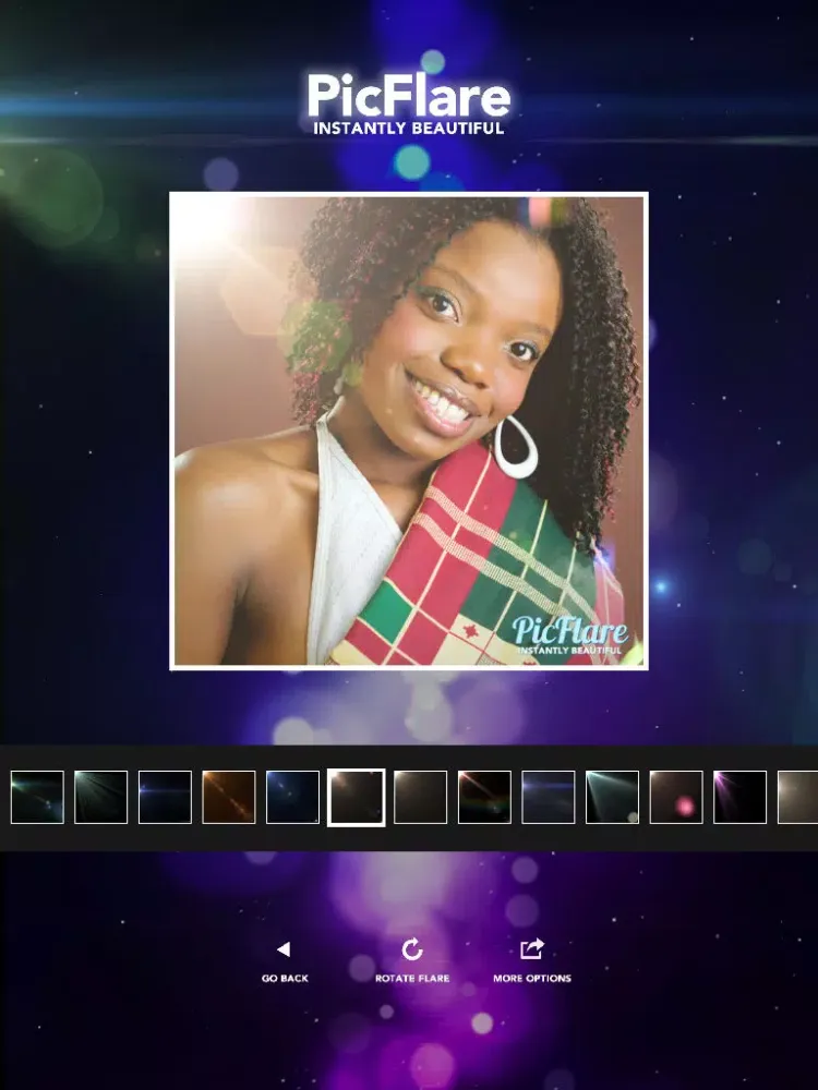 Ảnh chụp màn hình của Pic Flare - A beautiful photo enhancer with creative insta lens flare FX filters iPad 
