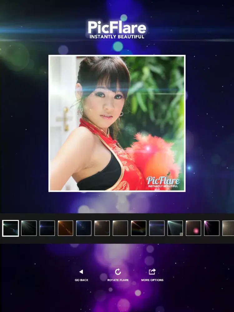 Ảnh chụp màn hình của Pic Flare - A beautiful photo enhancer with creative insta lens flare FX filters iPad 