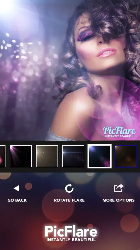 Ảnh chụp màn hình của Pic Flare - A beautiful photo enhancer with creative insta lens flare FX filters