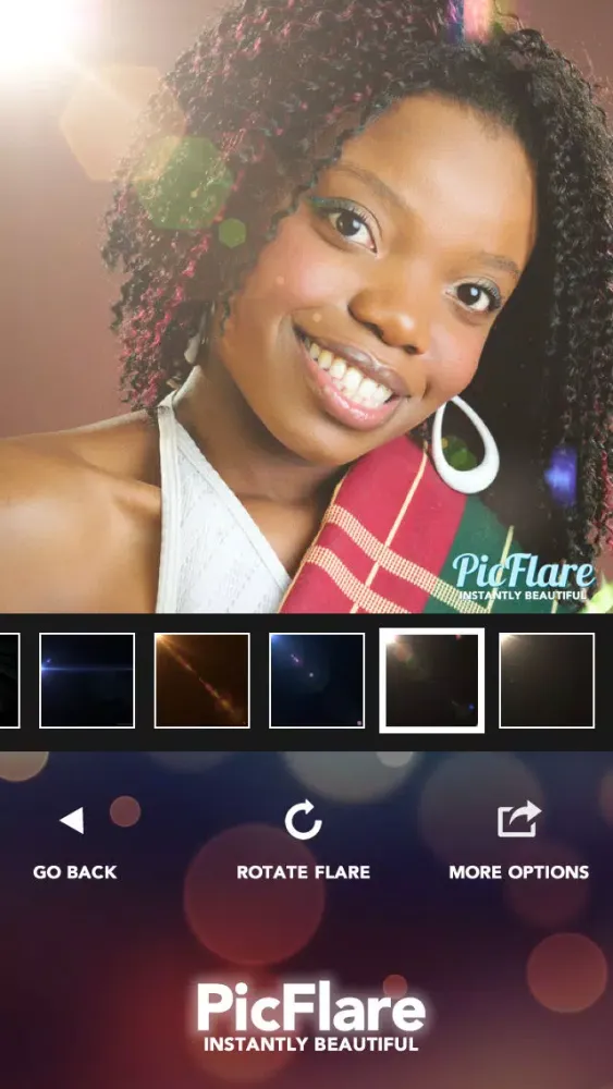 Ảnh chụp màn hình của Pic Flare - A beautiful photo enhancer with creative insta lens flare FX filters