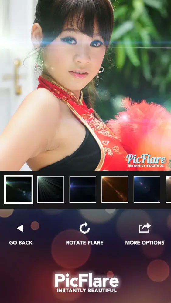 Ảnh chụp màn hình của Pic Flare - A beautiful photo enhancer with creative insta lens flare FX filters