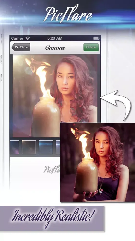 Ảnh chụp màn hình của Pic Flare - A beautiful photo enhancer with creative insta lens flare FX filters