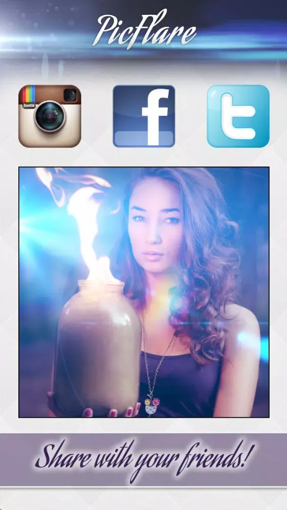Ảnh chụp màn hình của Pic Flare - A beautiful photo enhancer with creative insta lens flare FX filters