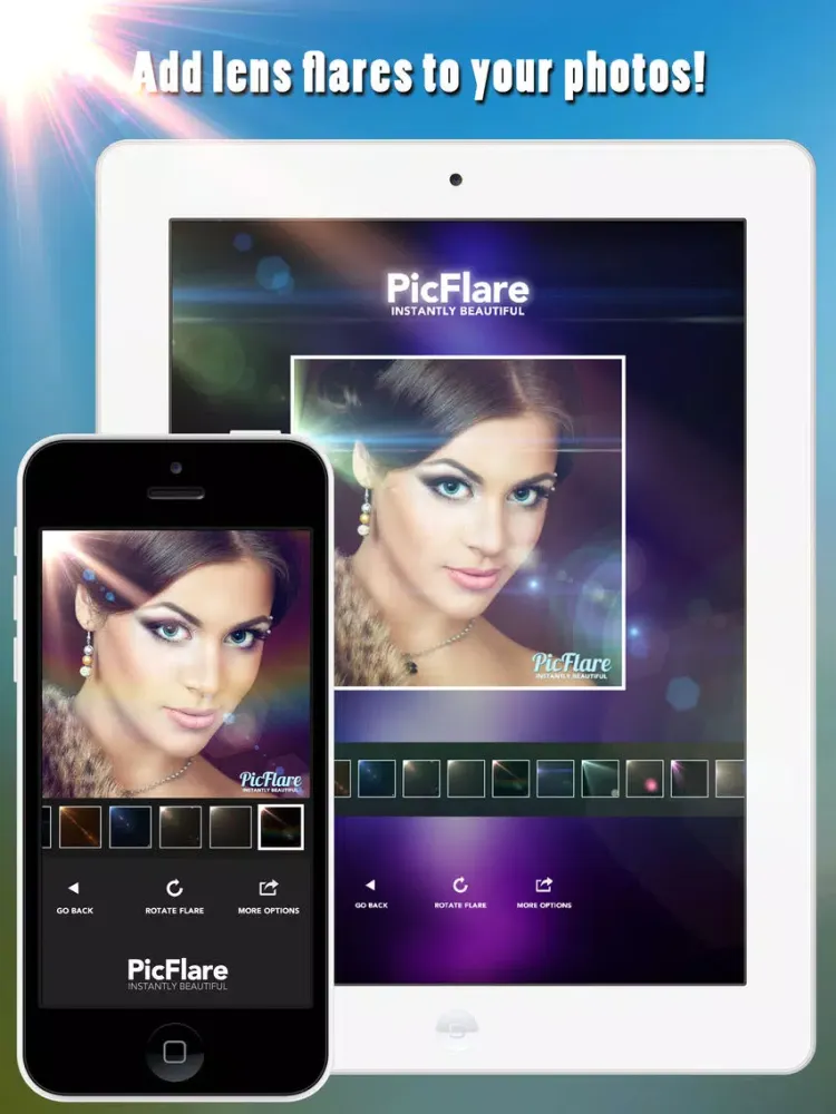 تصاویر Pic Flare FREE - Lens flares for Instagram iPad 