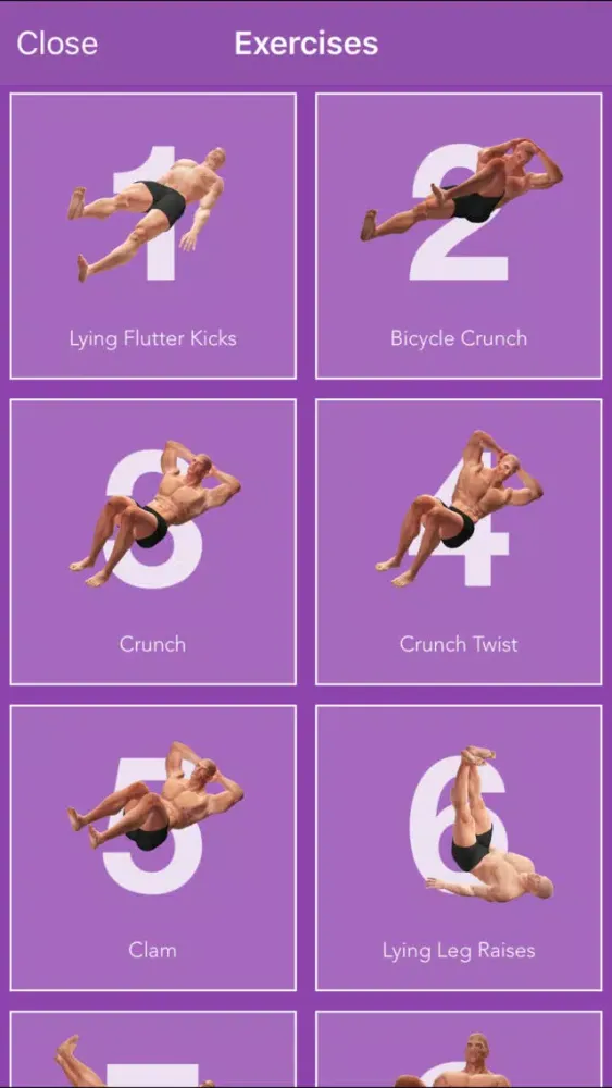 Capturas de pantalla de Men's Six Pack Abs