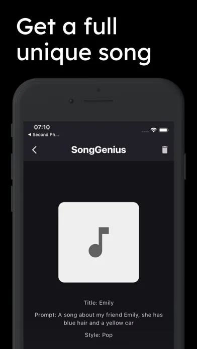 Zrzuty ekranu SongGenius: AI Music & Lyrics
