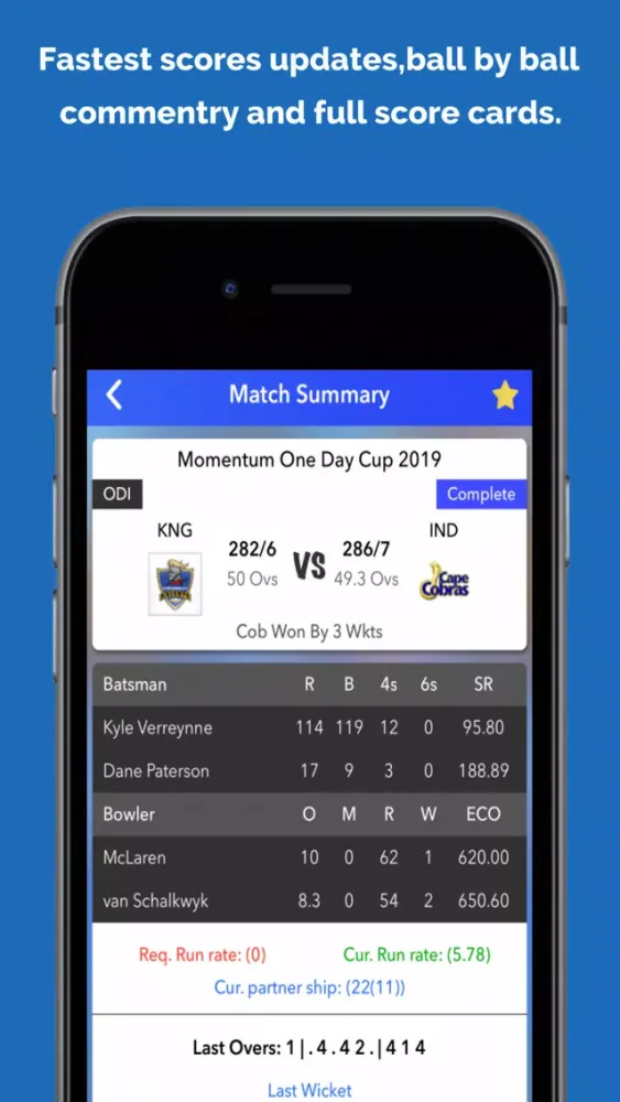 Score 11-Cricket Live Score سکرین شاٹس