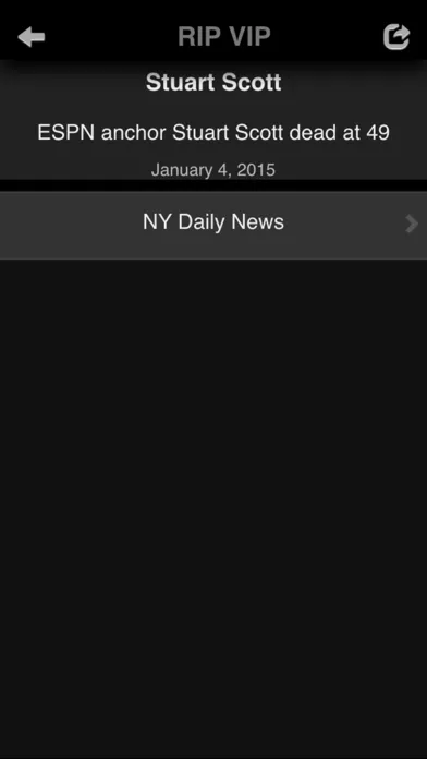 Zrzuty ekranu RIP VIP: The Death Alert App.