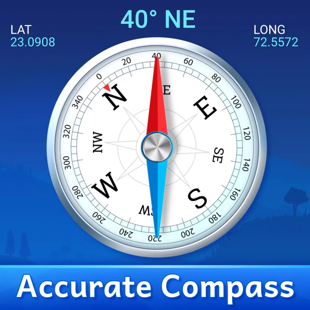 Digital Compass: Map & GPS Screenshots