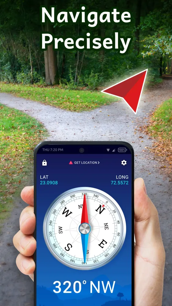 Digital Compass: Map & GPS Screenshots