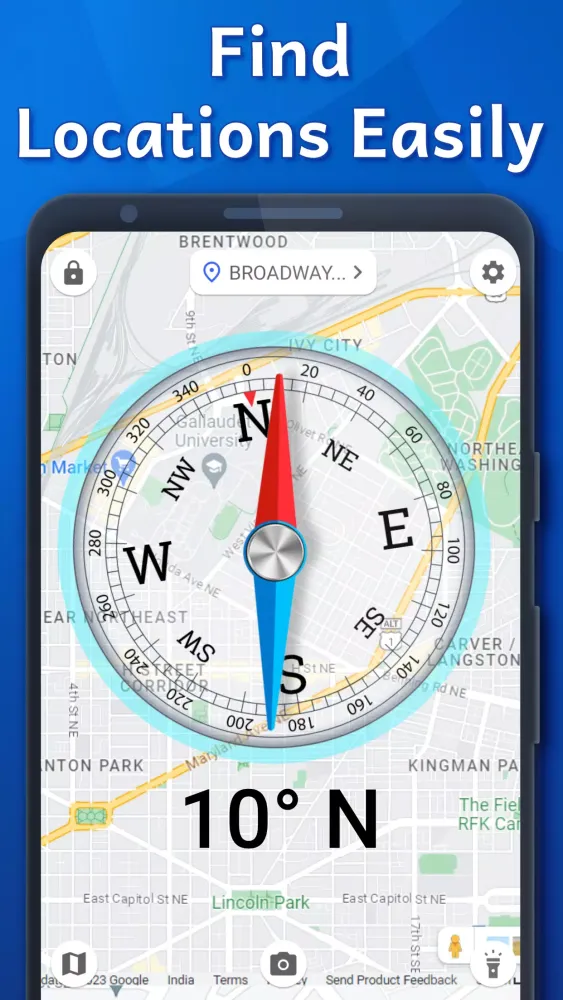 Digital Compass: Map & GPS Screenshots