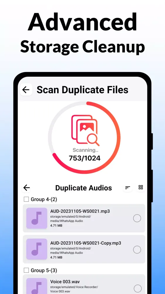 Capturas de tela do Duplicate File Remover