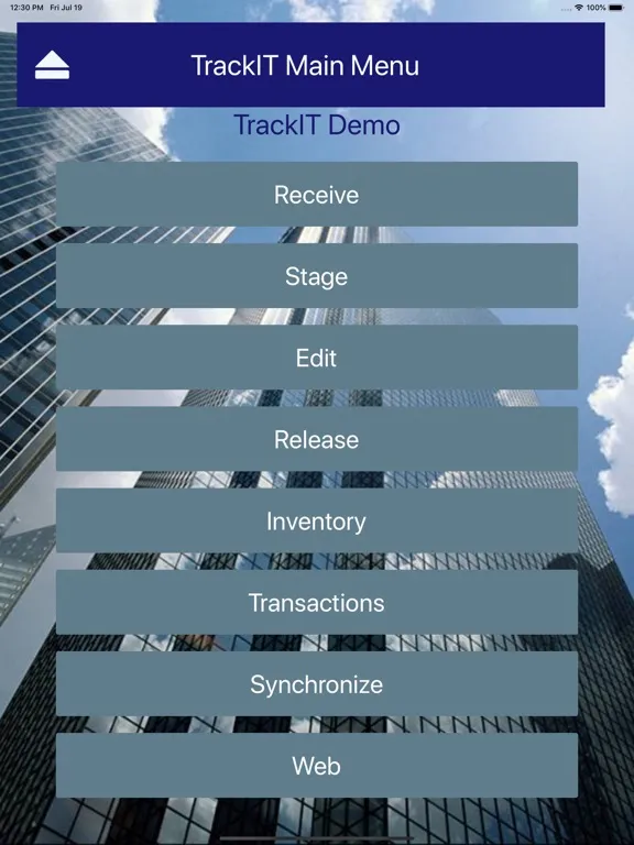 ภาพหน้าจอของ TrackIT Scan iPad 