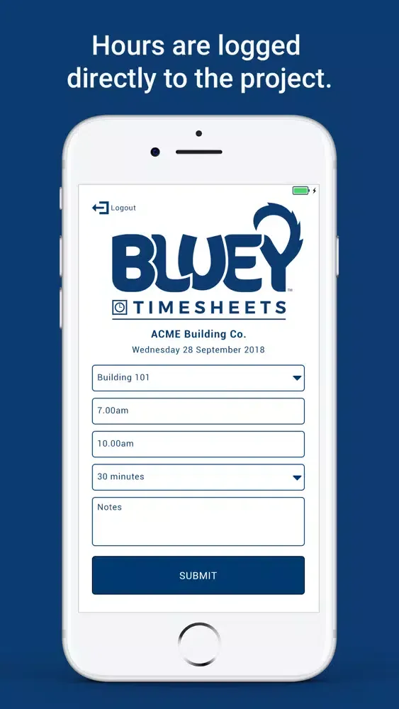 Bluey Timesheets应用截图