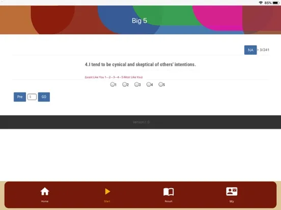 صور Big Five Personality test iPad 