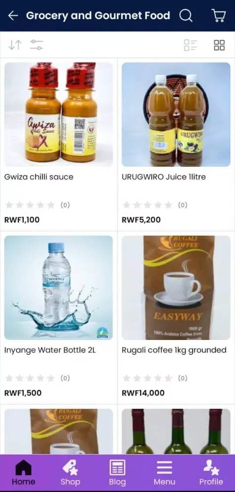 Rwandamart Ecommerce Ekran Görüntüleri