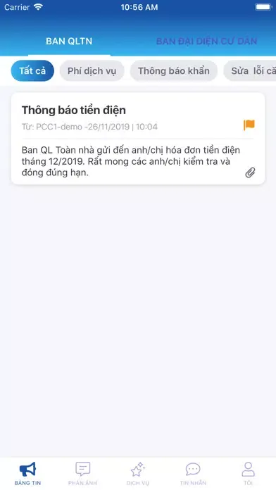 PCC1 - Quản lý chung cư سکرین شاٹس