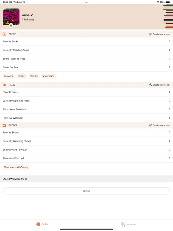 Captures d'écran de Read Watch Share iPad 