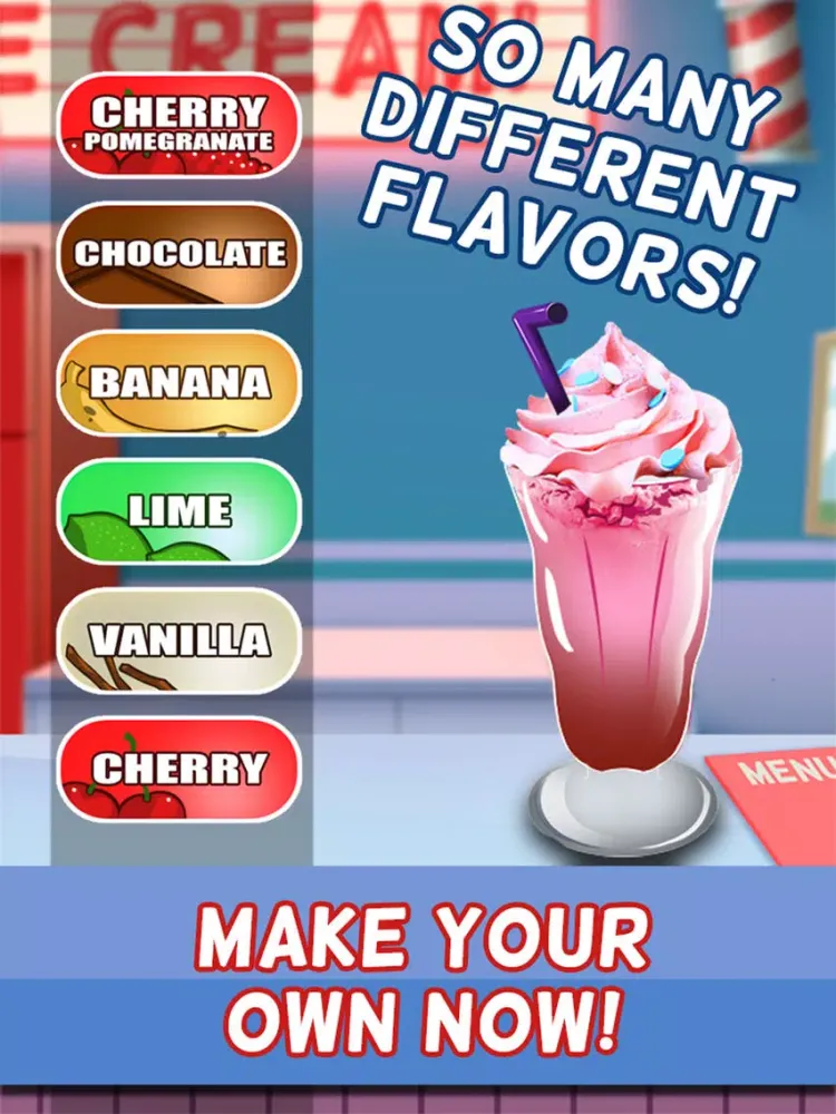 Awesome Ice Cream Milkshake Smoothie Parlor Maker iPad 应用截图
