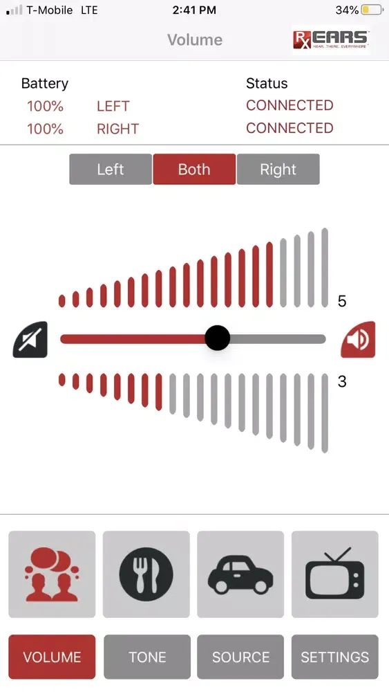 RxEars Remote Control 스크린샷
