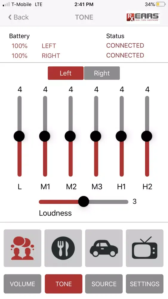 RxEars Remote Control 스크린샷