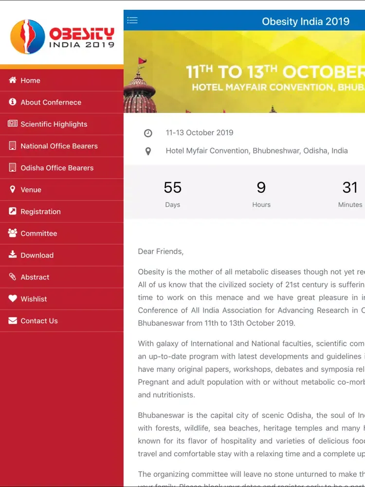 Obesity India 2019 iPad  Screenshots