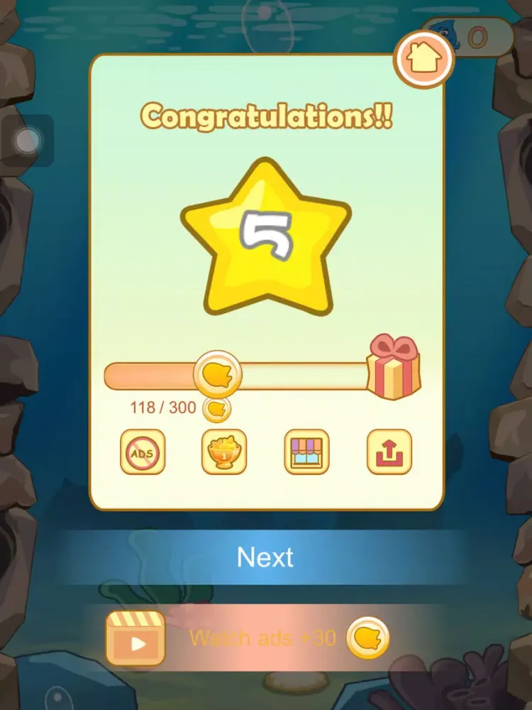 Capturas de tela do Bubble Fish：Underwater World iPad 