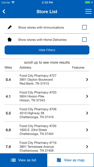 Ảnh chụp màn hình của Food City Pharmacy Mobile App