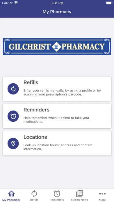 Captures d'écran de Gilchrist Pharmacy