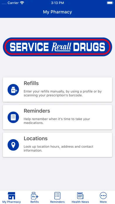 Capturas de tela do Service Rexall Drugs