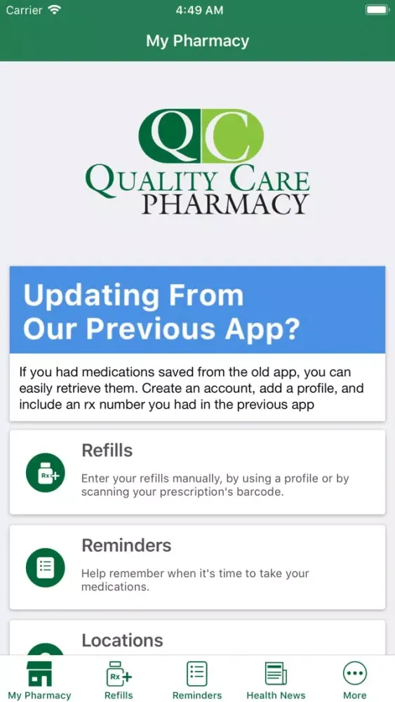 Quality Care Pharmacy Screenshots