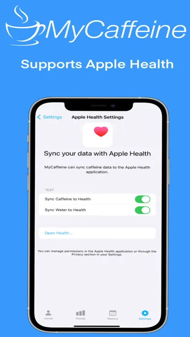 ภาพหน้าจอของ MyCaffeine - Caffeine Tracker