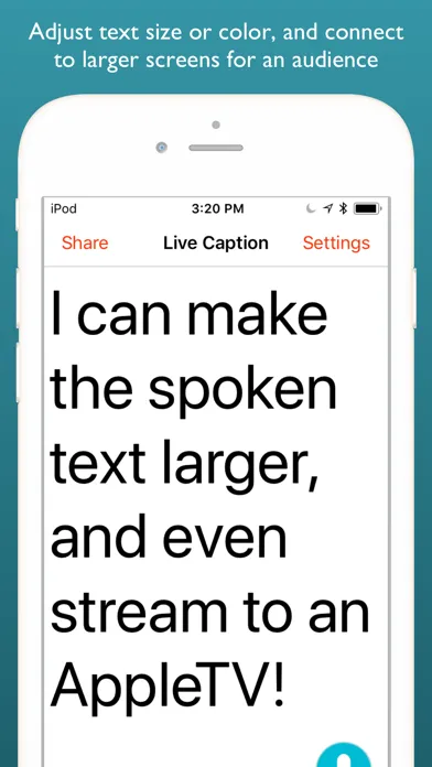 Captures d'écran de Live Caption