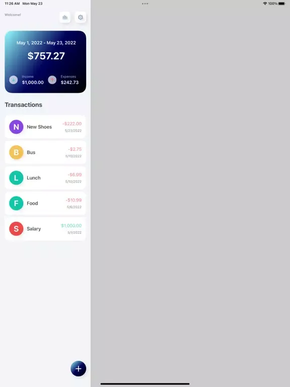 تصاویر Simple Spending Tracker iPad 