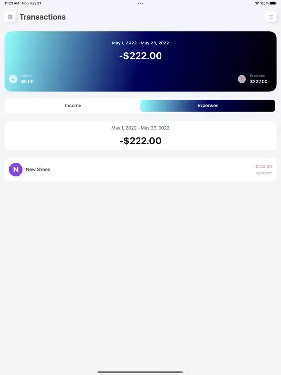 تصاویر Simple Spending Tracker iPad 
