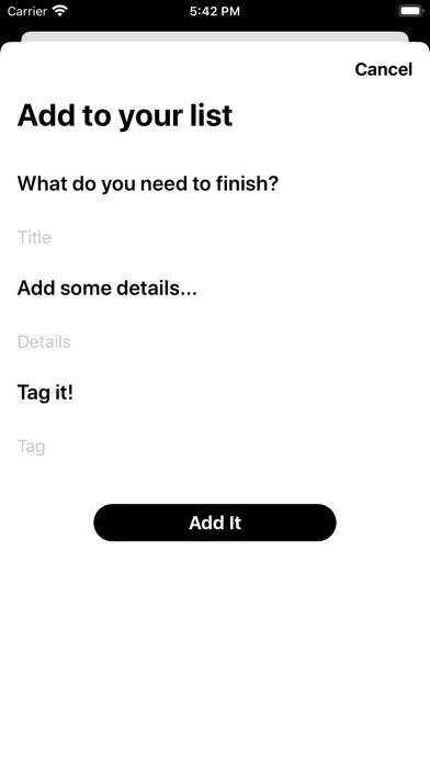 Zrzuty ekranu Finish It: Simple ToDo List