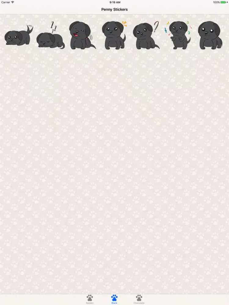 Ảnh chụp màn hình của Penny the Labrador iPad 
