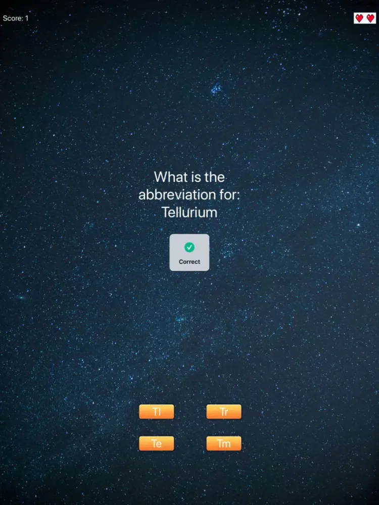 Ảnh chụp màn hình của Periodic Quiz iPad 