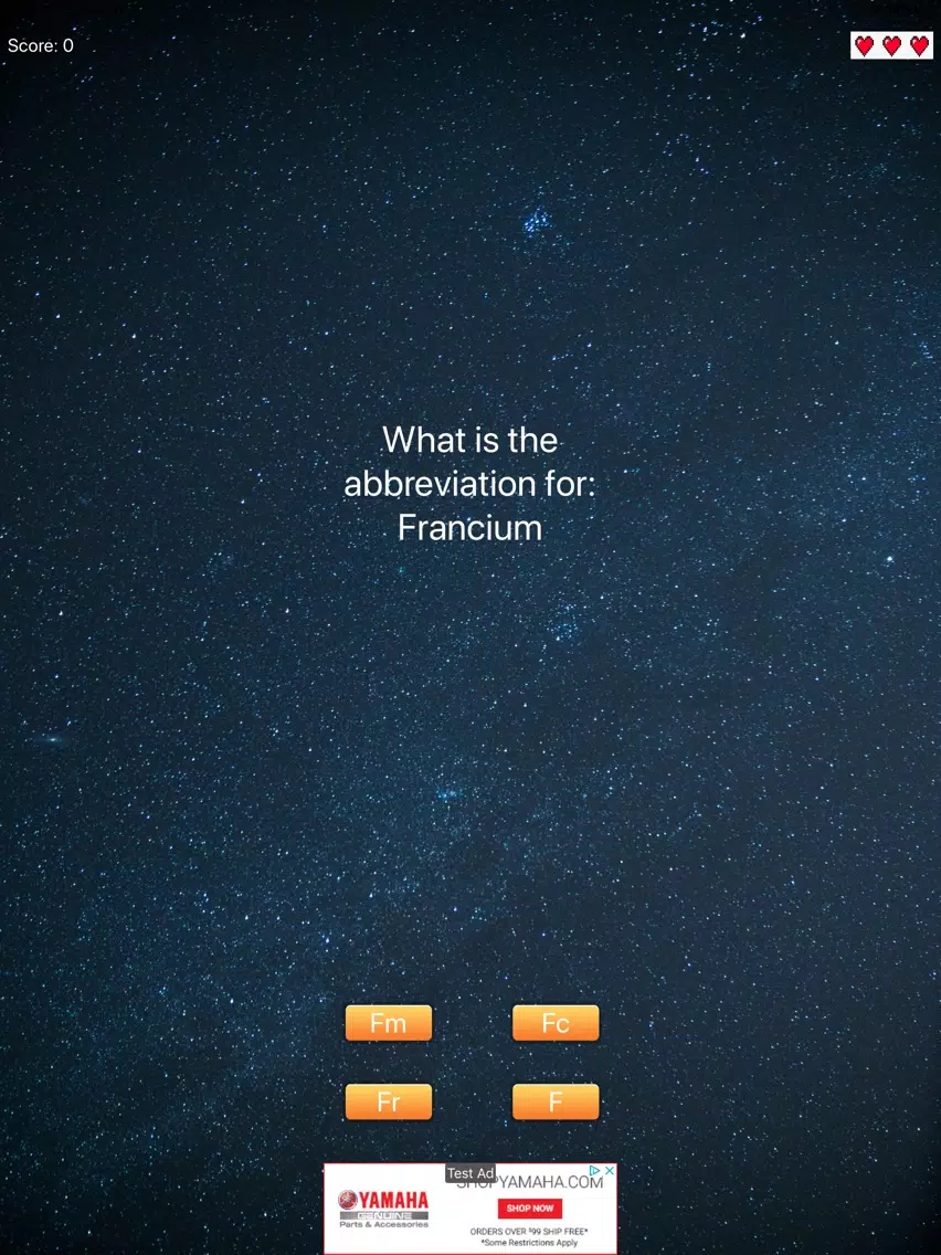 Periodic Quiz iPad  Screenshots
