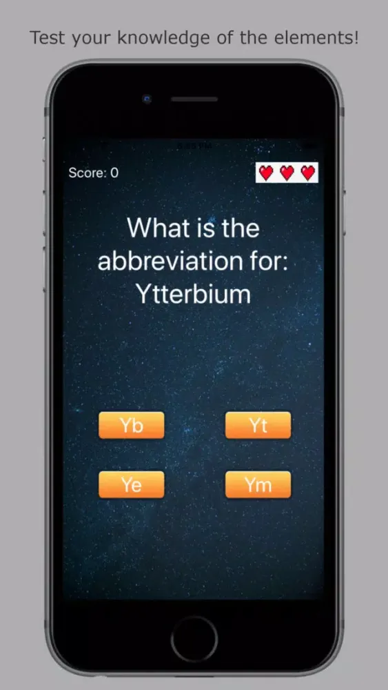 Ảnh chụp màn hình của Periodic Quiz