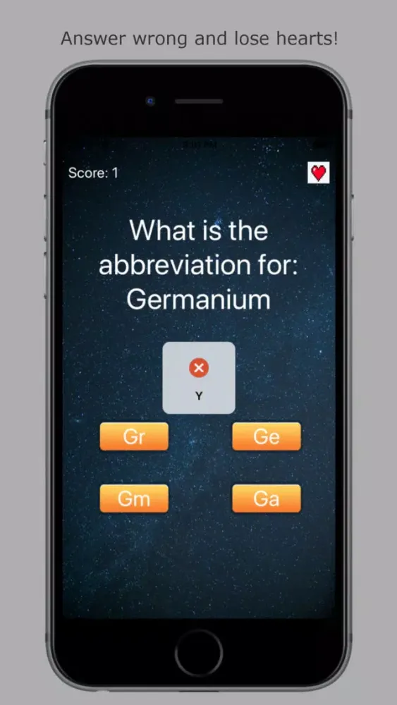 Ảnh chụp màn hình của Periodic Quiz