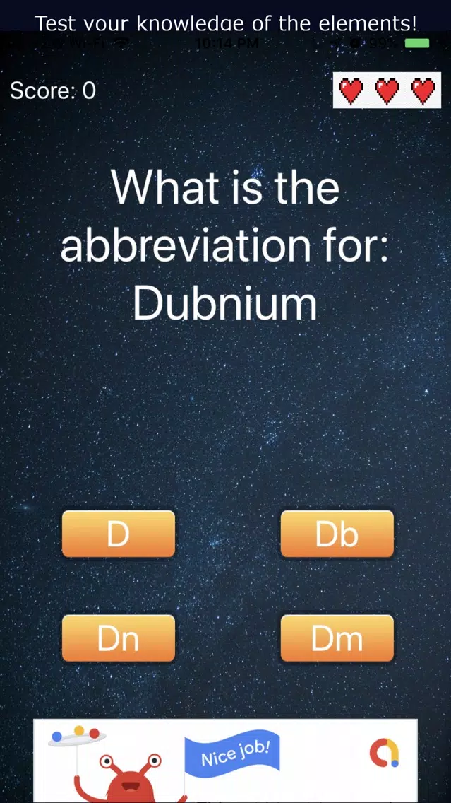 Periodic Quiz Screenshots