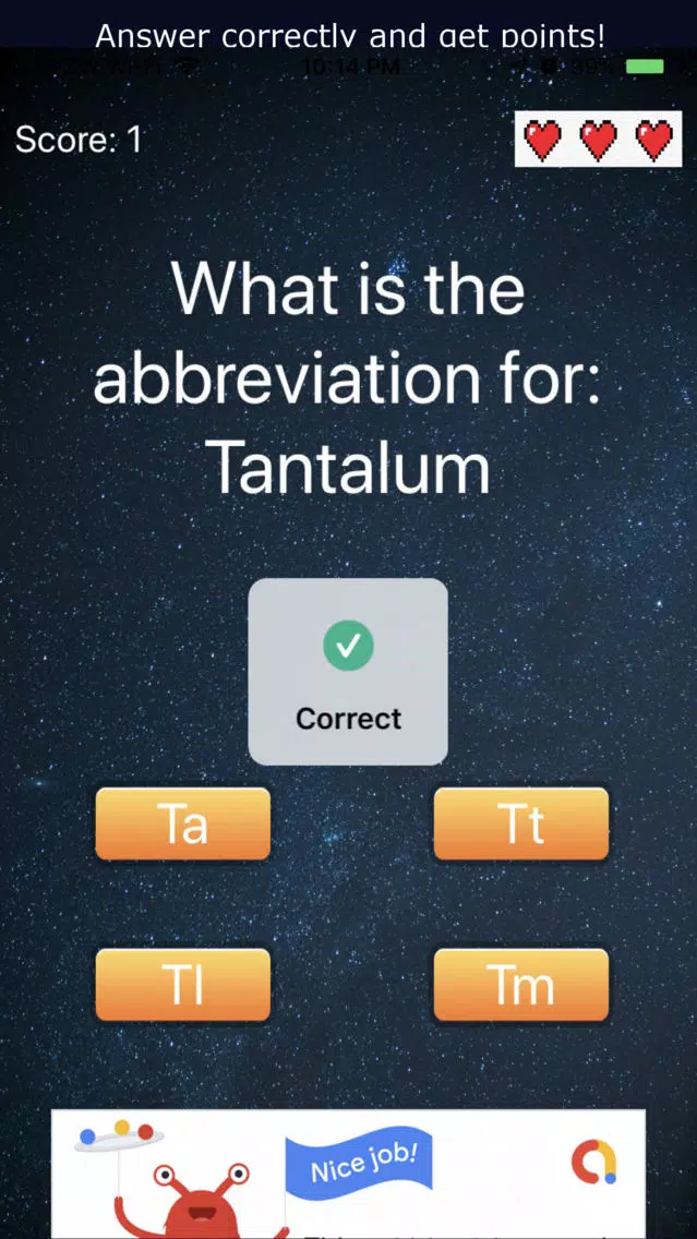 Periodic Quiz Screenshots