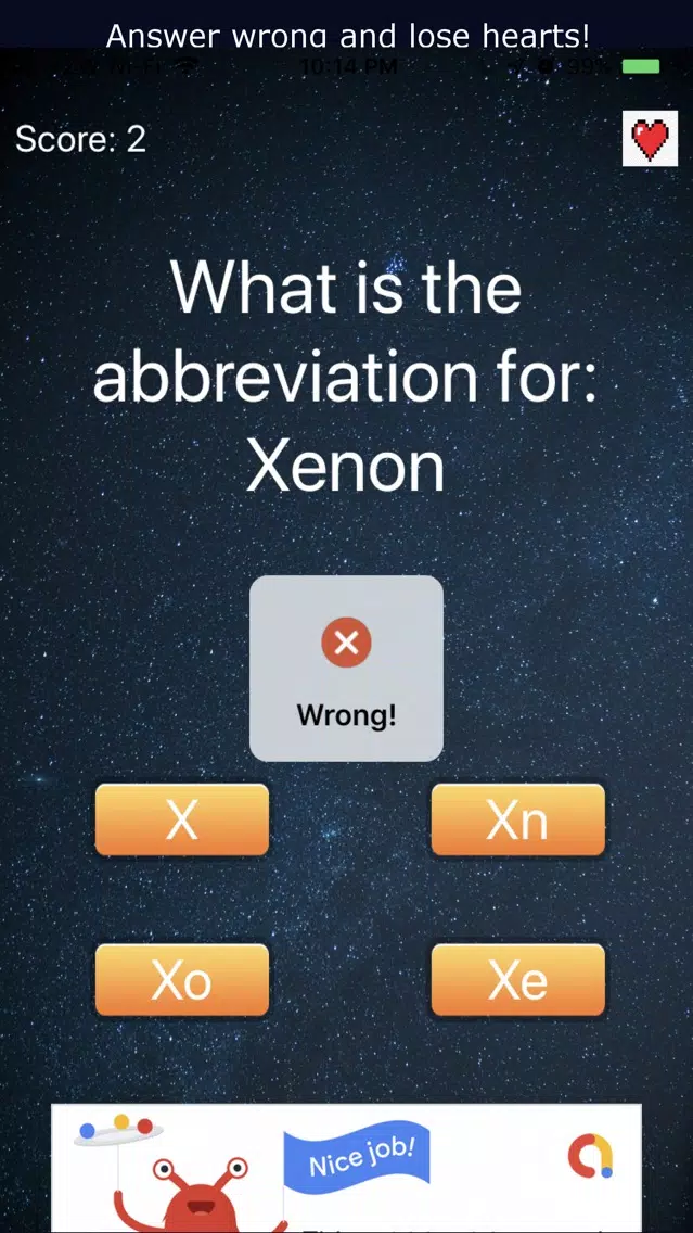 Periodic Quiz Screenshots