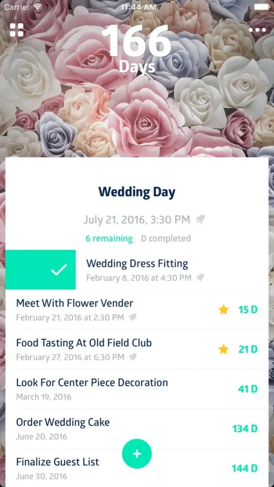 Ảnh chụp màn hình của To:Day - Event planner, to-do list, date countdown & task manager