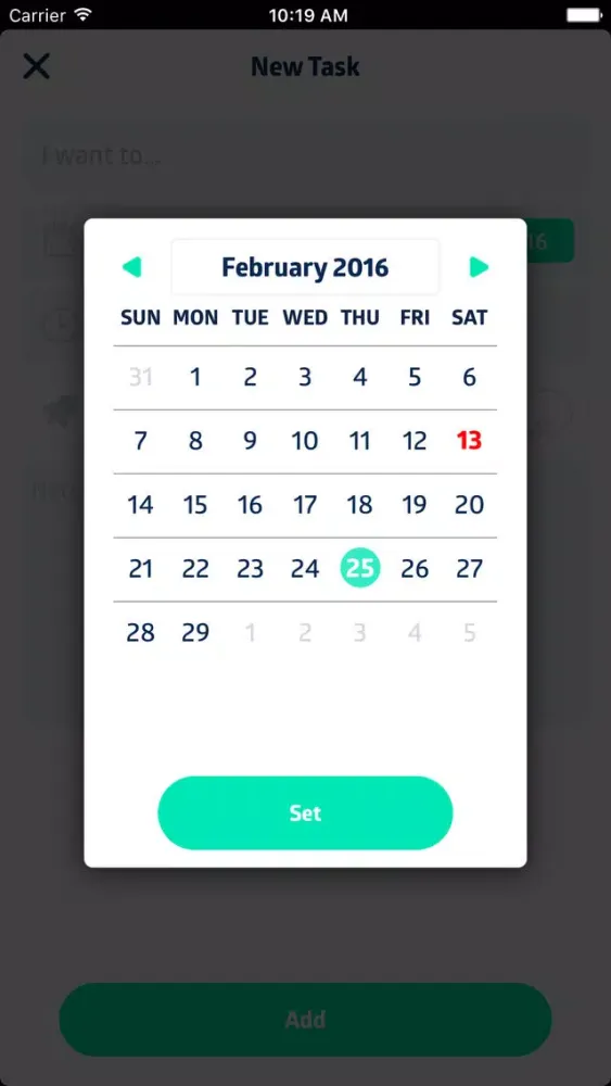 Ảnh chụp màn hình của To:Day - Event planner, to-do list, date countdown & task manager