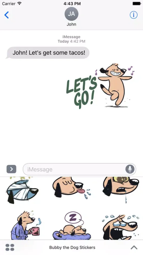 Bubby the Dog Stickers應用截圖