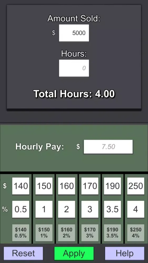 Скриншоты Ryan's Commission Calculator