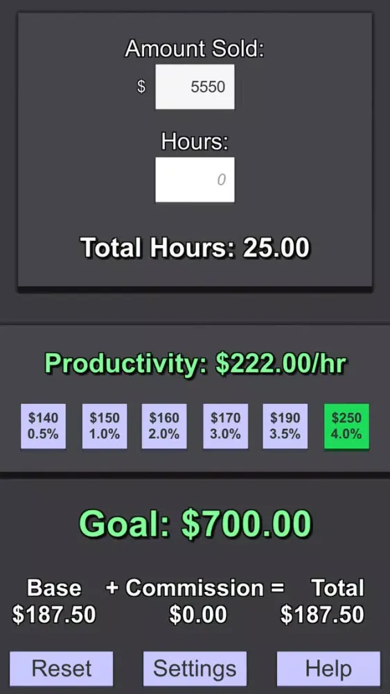 Скриншоты Ryan's Commission Calculator