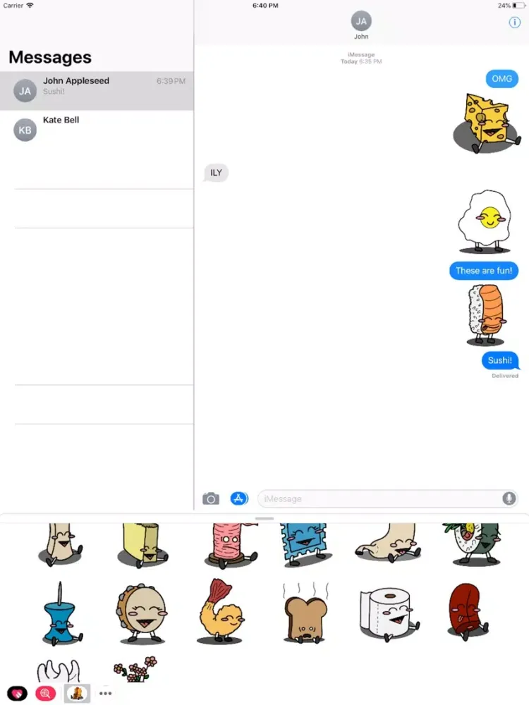Tangkapan skrin Dudes & Dudettes Sticker Pack iPad 
